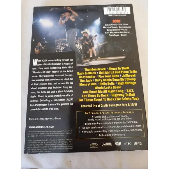 AC/DC - Live at Donington - DVD  - AC/DC,Chris Slade,Cliff Williams, - Picture 2 of 5